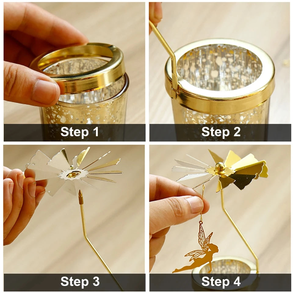 Rotating Candle Holder Tea Light Stand