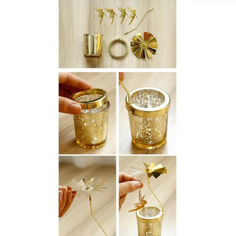 Rotating Candle Holder Tea Light Stand