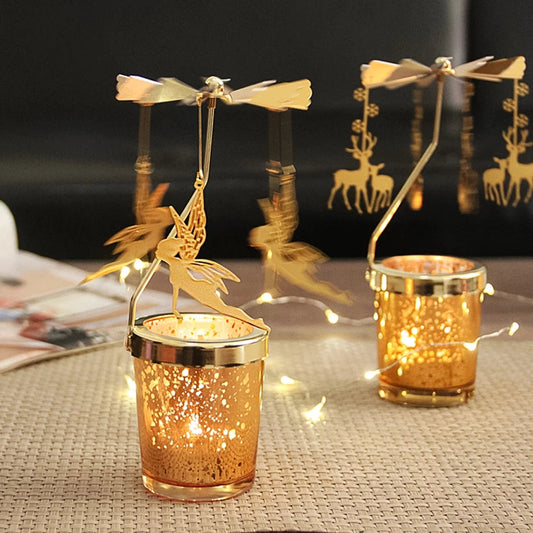 Rotating Candle Holder Tea Light Stand