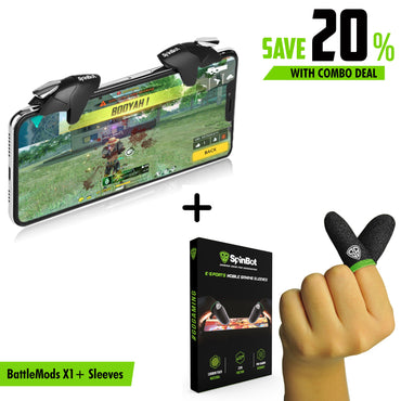 SpinBot BattleMods X1+ Gaming Finger Sleeves Combo
