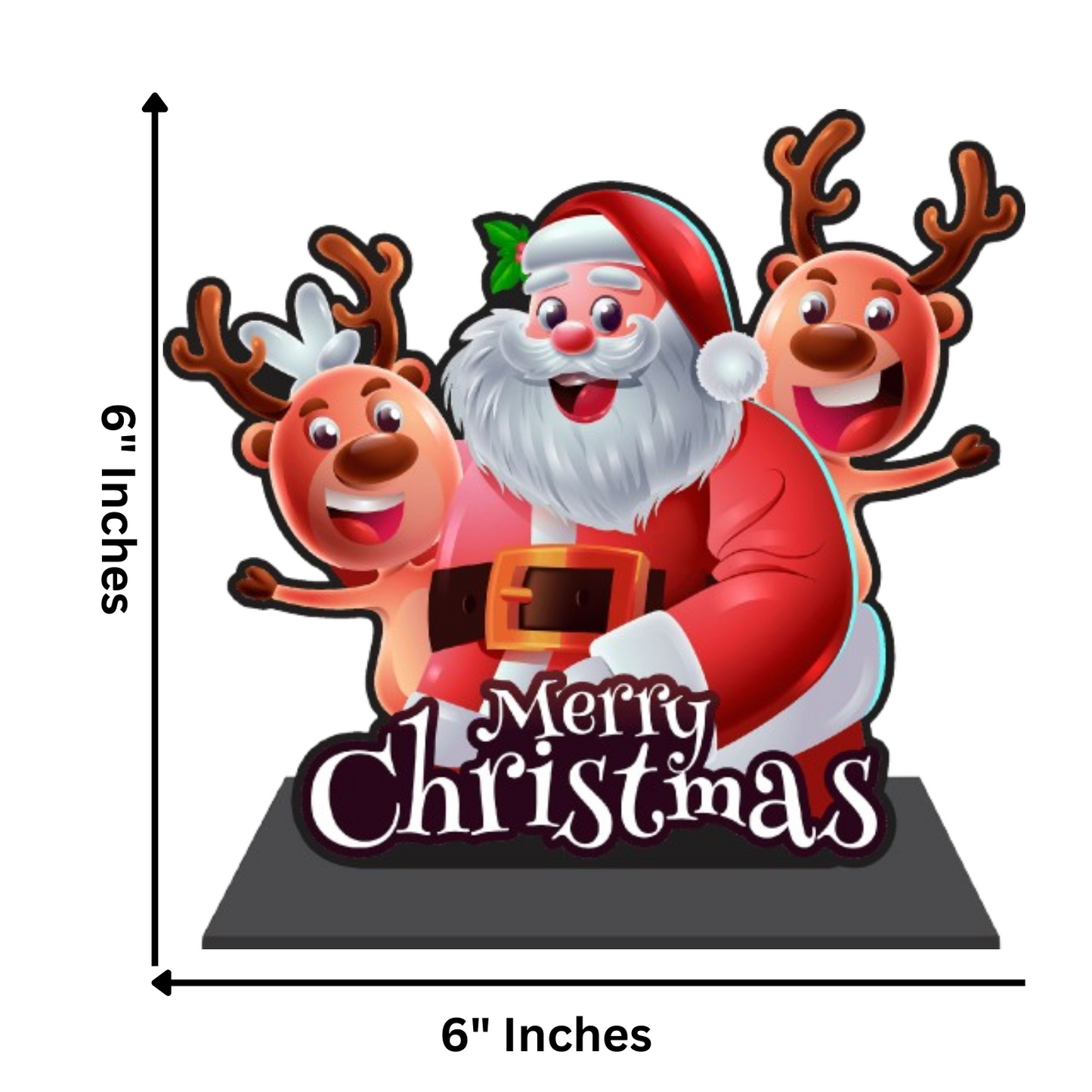 Webelkart Premium Santa MDF Merry Christmas Decorations for Table| Showpiece for Christmas Decoration,Tabletop Stand, Christmas Gift,Christmas Ornaments Gifts,Xmas Decor
