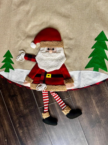 Santa 120 CM - large Christmas Skirt with hanging legs