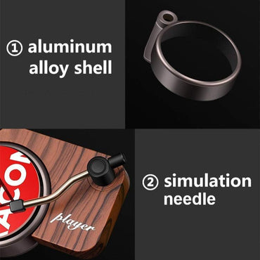 Vintiq: Retro Turntable Car Air Freshener – Clip-On Rotating Vinyl Diffuser with Long-Lasting Aroma & Replacement Pads for Dashboard AC Vents