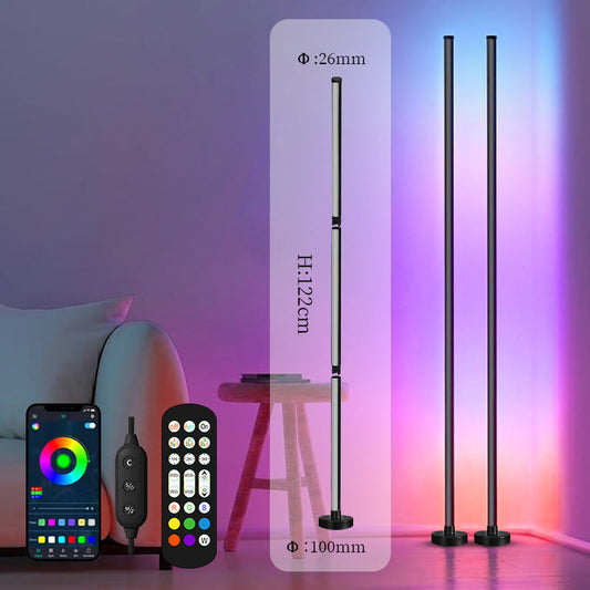 VibeCorner: Smart RGBW Corner Floor Lamp with App & Remote Control, Music Sync, Timer & 16M DIY Colors