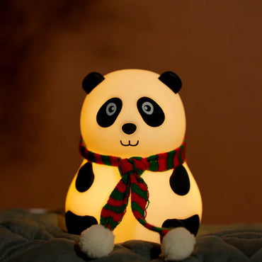 Pandi: Portable Squishy Silicone Panda Night Lamp with Soft LED Glow, Touch Control & Rechargeable Design for Cozy Bedroom Ambience & Gifting