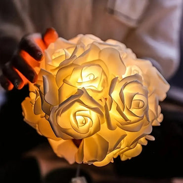 Rose 16 LED Fairy Lights – Romantic Decorative String Lights (Warm White)