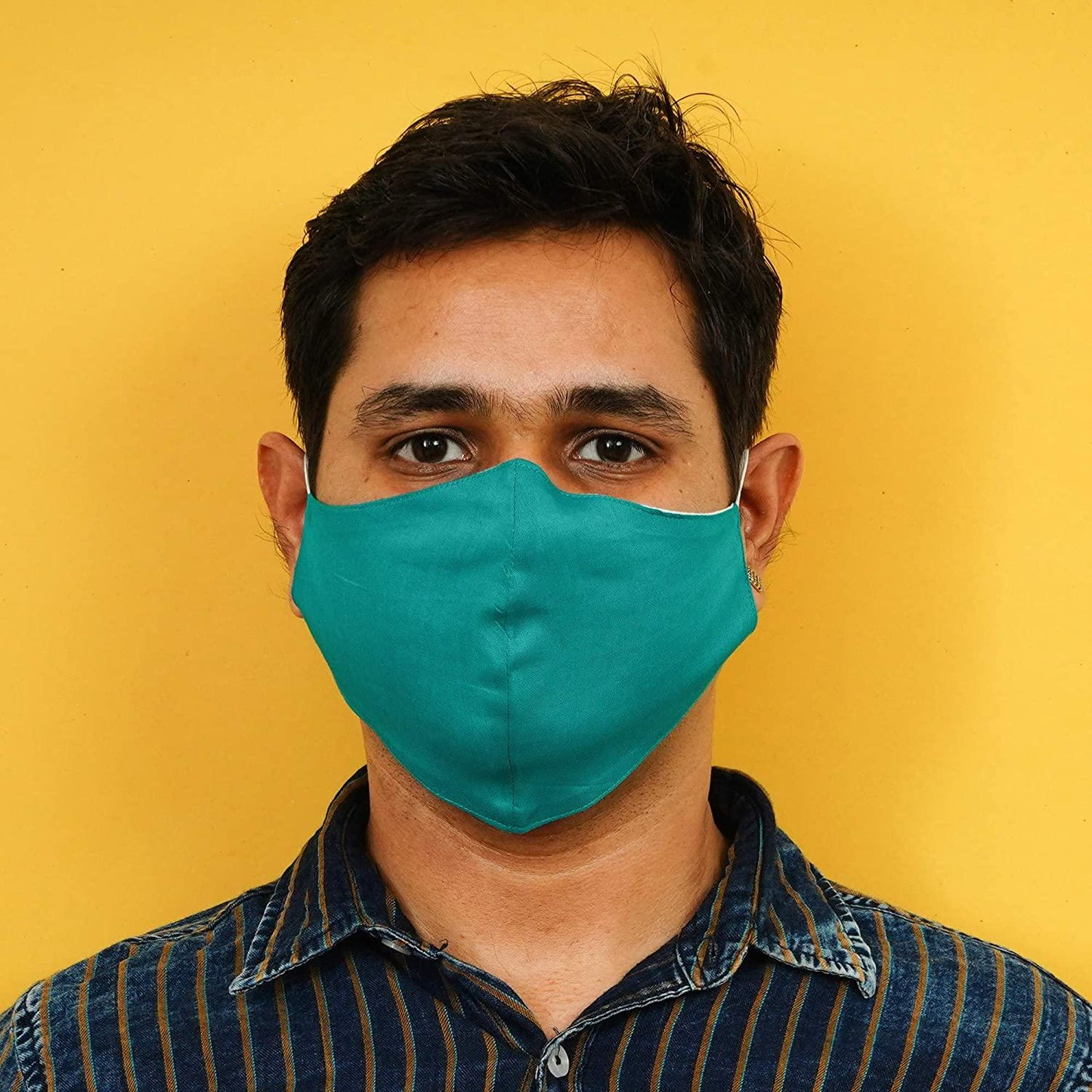 Webelkart Anti-Pollution Mask / Mask for Pollution / Face Mask Pack of 100% Cotton Elastic Strap (Multicolor) -3