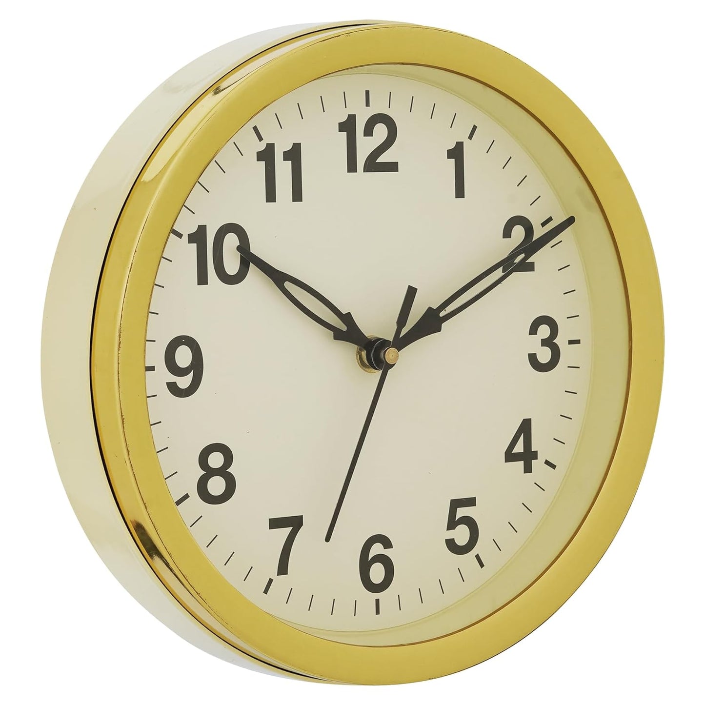 JaipurCrafts Antique Plastic Wall Clock for Home and Office Decor/Office Wall Clocks/Wall Clock for Living Room/Diwali Decorations Items (Noiseless, 8 Inches (Gold)