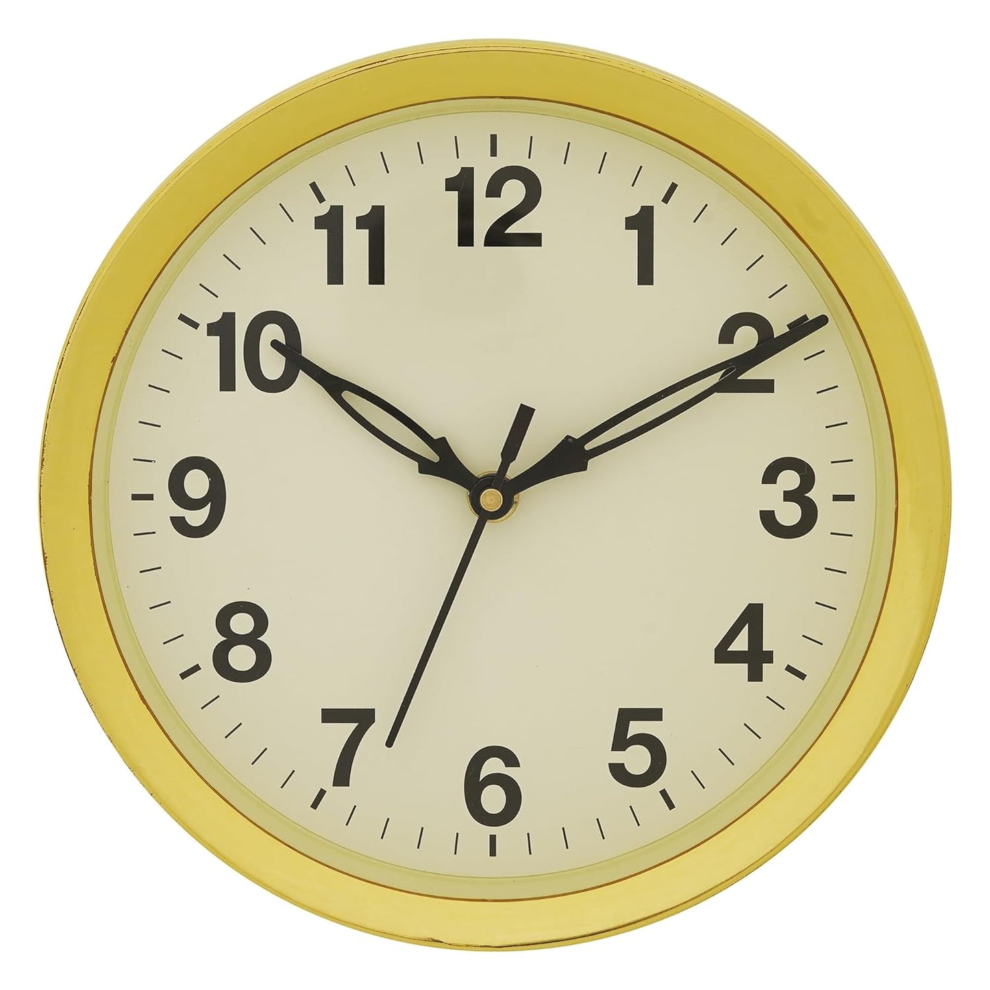 JaipurCrafts Antique Plastic Wall Clock for Home and Office Decor/Office Wall Clocks/Wall Clock for Living Room/Diwali Decorations Items (Noiseless, 8 Inches (Gold)