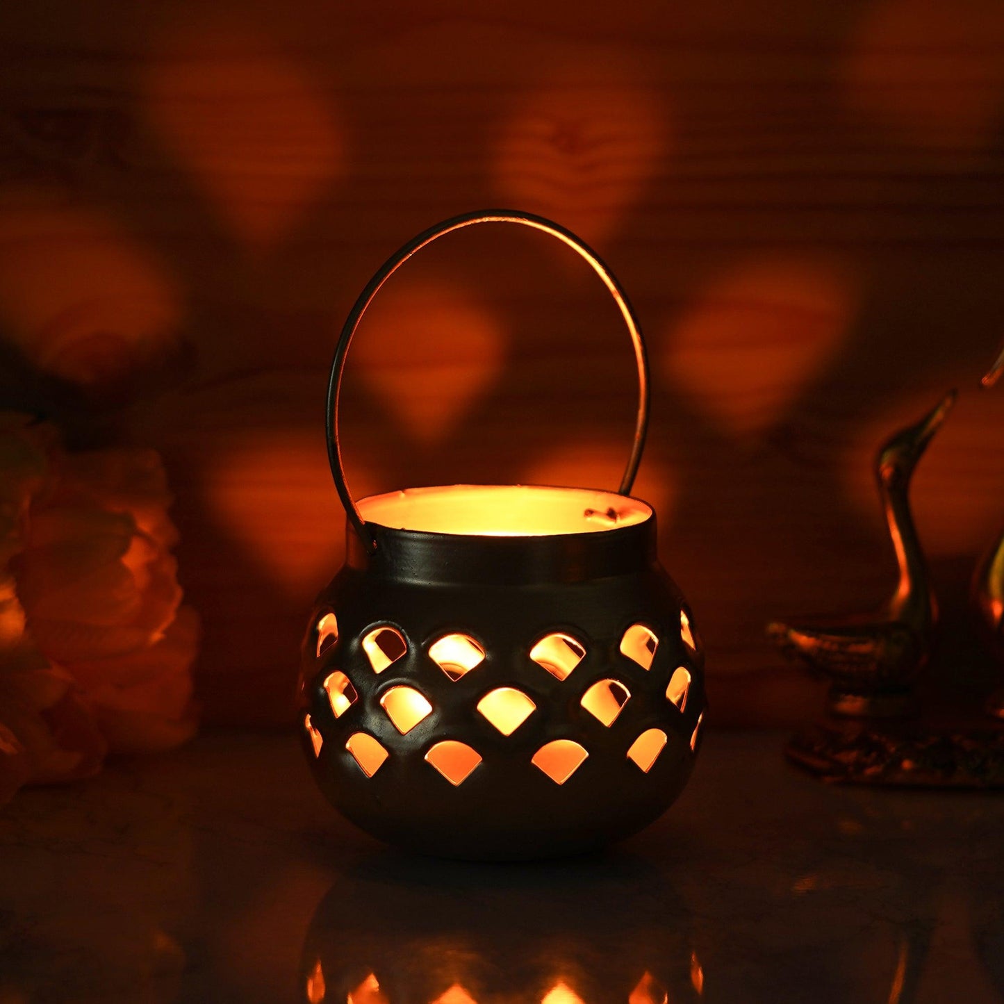 JaipurCrafts Premium Handcrafted Wall Hanging Decorative Tealight Candle Holder, Lantern, Lamp, Hanging Light Holder for Home Decor, Table/Office/Indoor/Outdoor