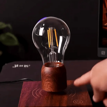 Volta: Magnetic Levitating Lightbulb with Rotating LED Glow for Home, Office & Unique Décor