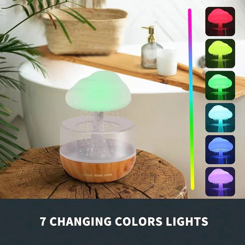 Rain Cloud Humidifier with 7-Color LED Night Light – For Bedroom, Nursery & Office