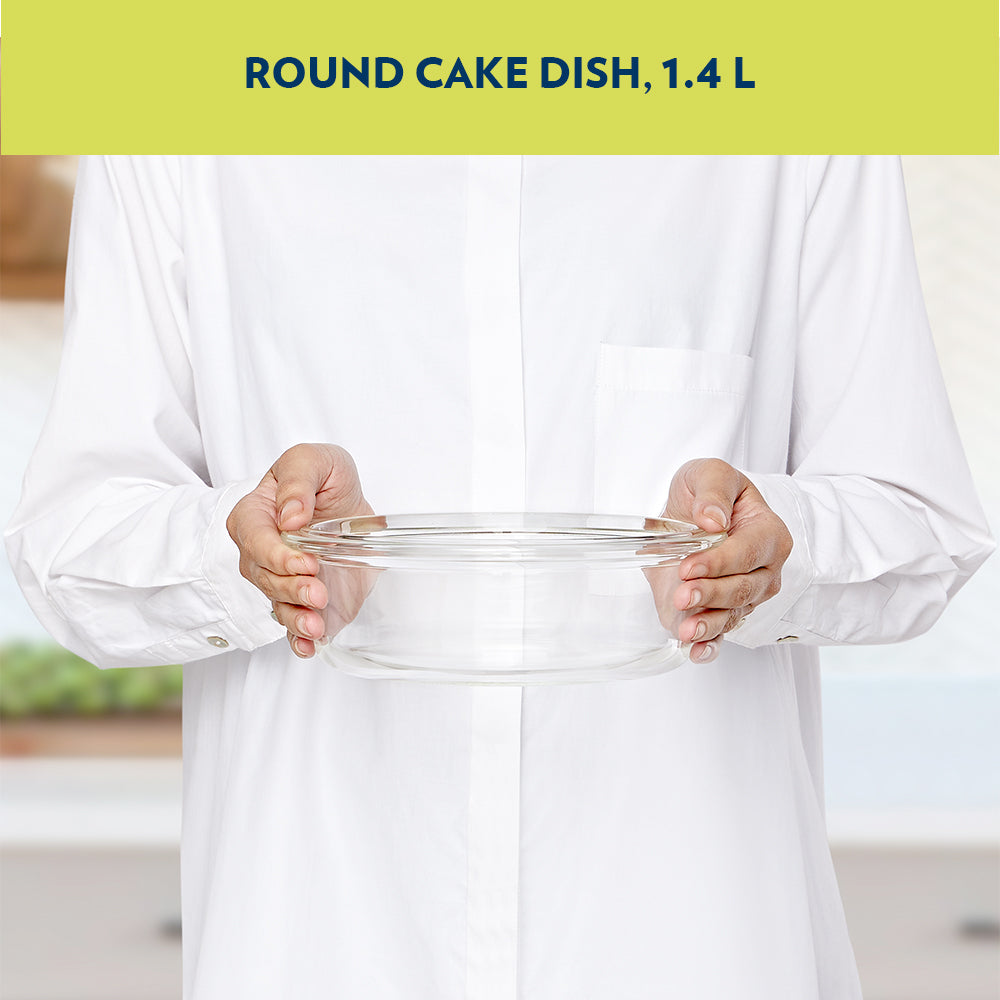 Borosil Round Cake Dish, 1.4L