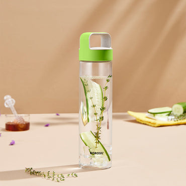 Neo Borosilicate Glass Bottle-Green Lid-Personalise