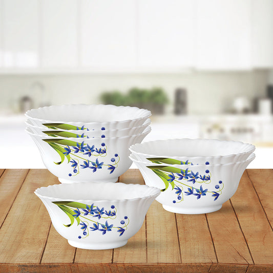 Larah by Borosil Lavender Veg Bowl Set, 6 pc