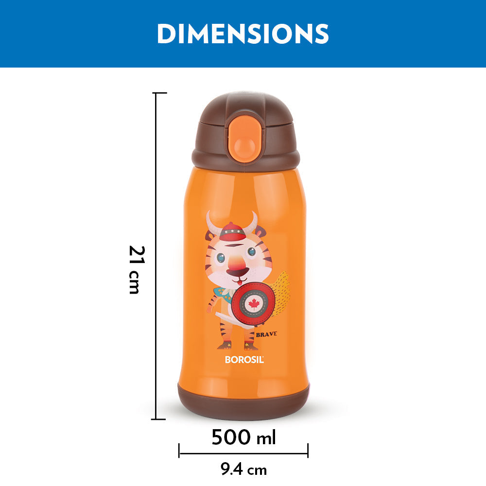 Borosil Tigry Kids Sipper, 500ml