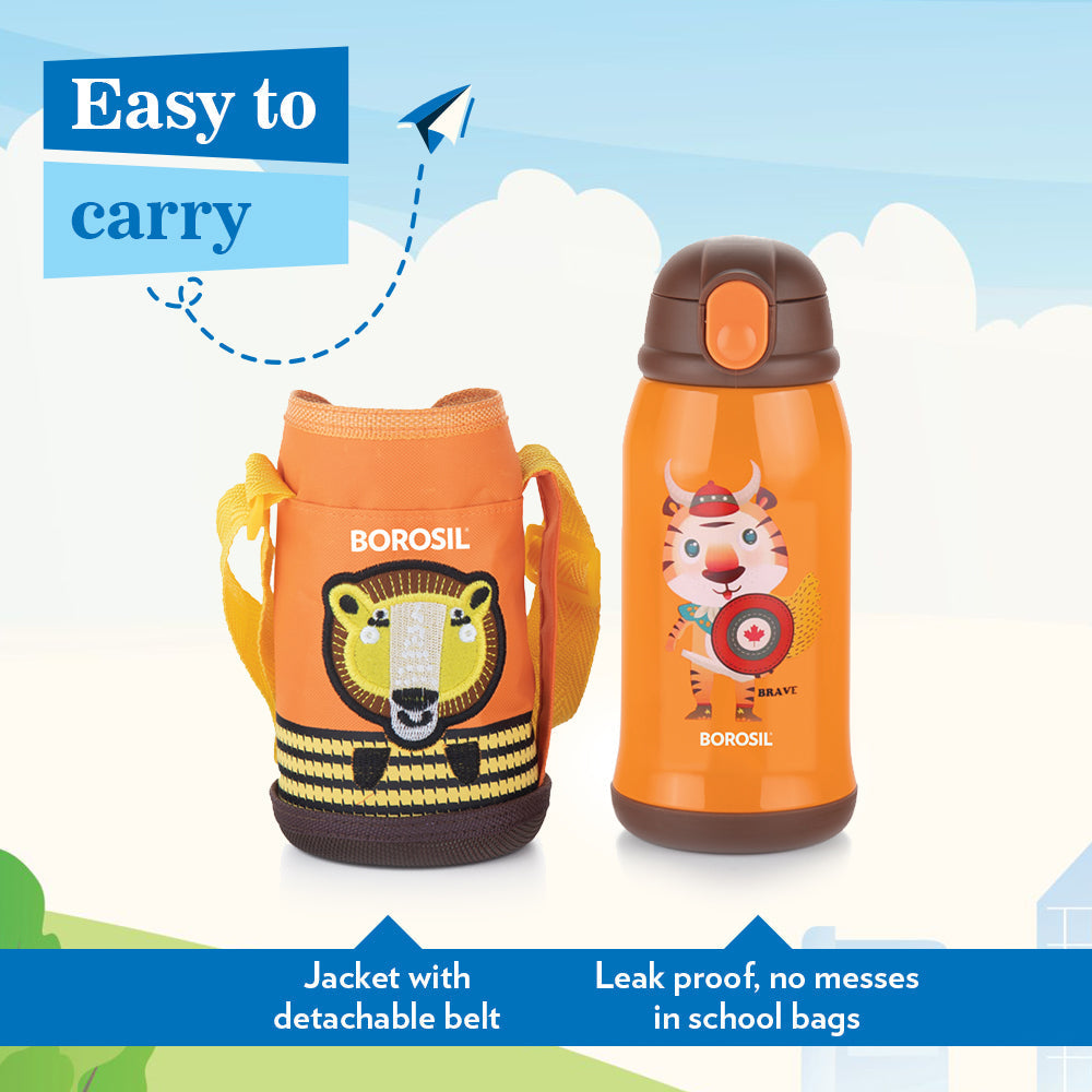 Borosil Tigry Kids Sipper, 500ml