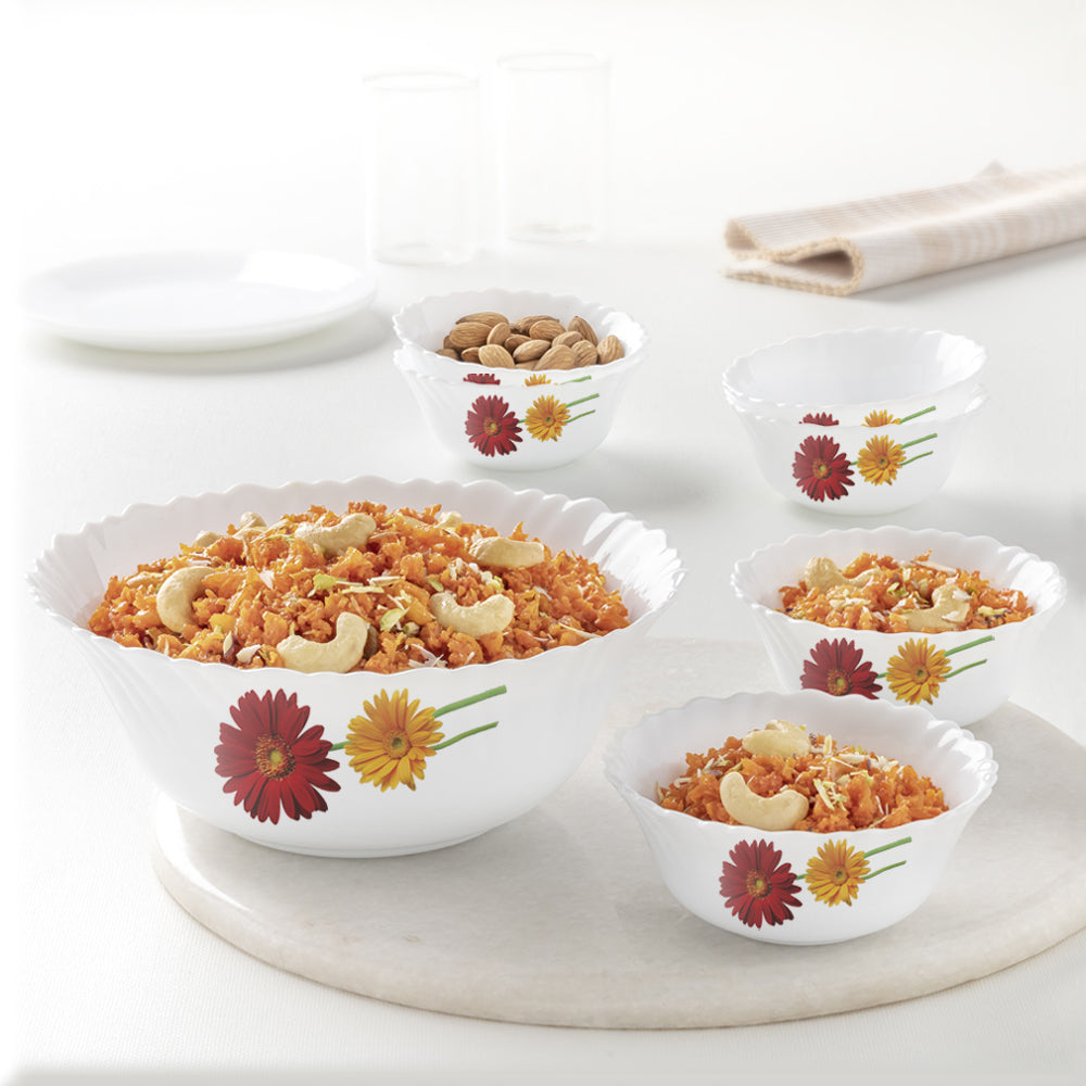 Larah by Borosil Zinnia Pudding Set, 5 pc (Mini)