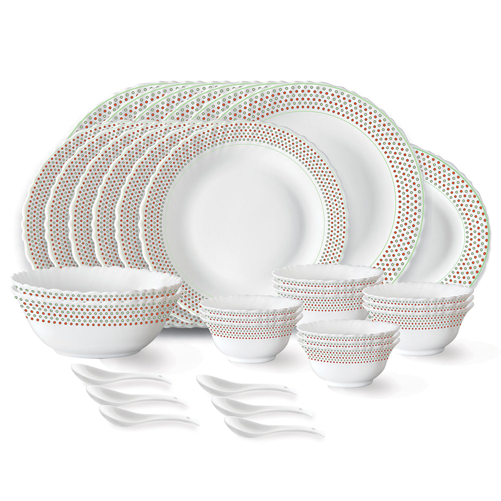 Larah by Borosil Waltz Dinner Set, 45 pc