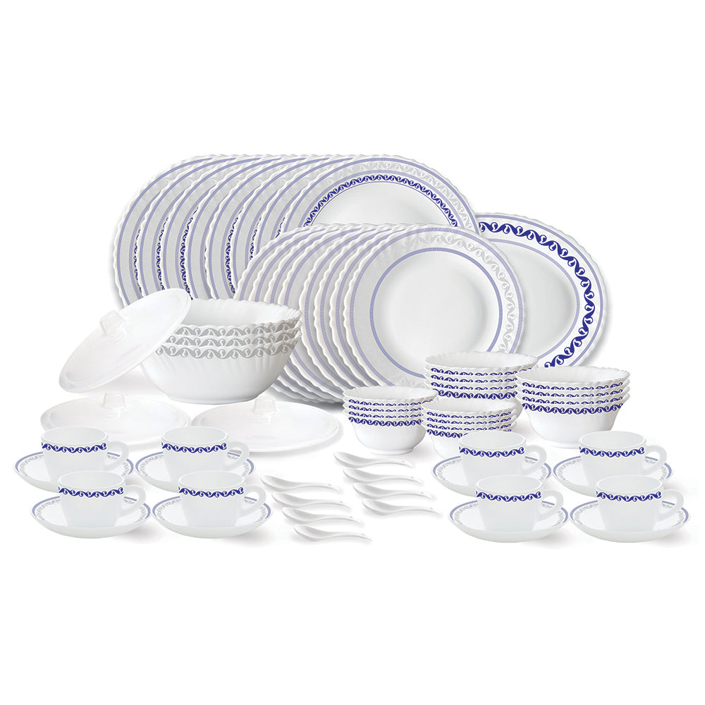 Larah by Borosil Jazzblue Dinner Set, 6 pc