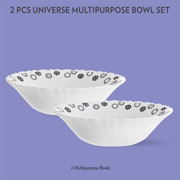 Larah by Borosil Universe Multipurpose Bowl, 2 pc Set