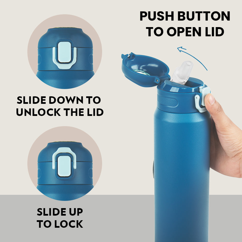 Aquasport Insulated Bottle, 800 ml, Blue-Personalise