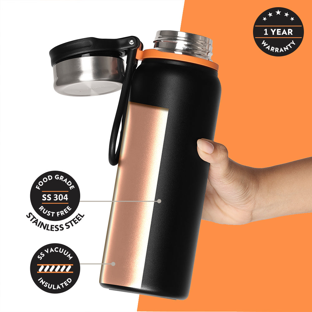Aquafit Bottle, Black, 830ml, Personalise