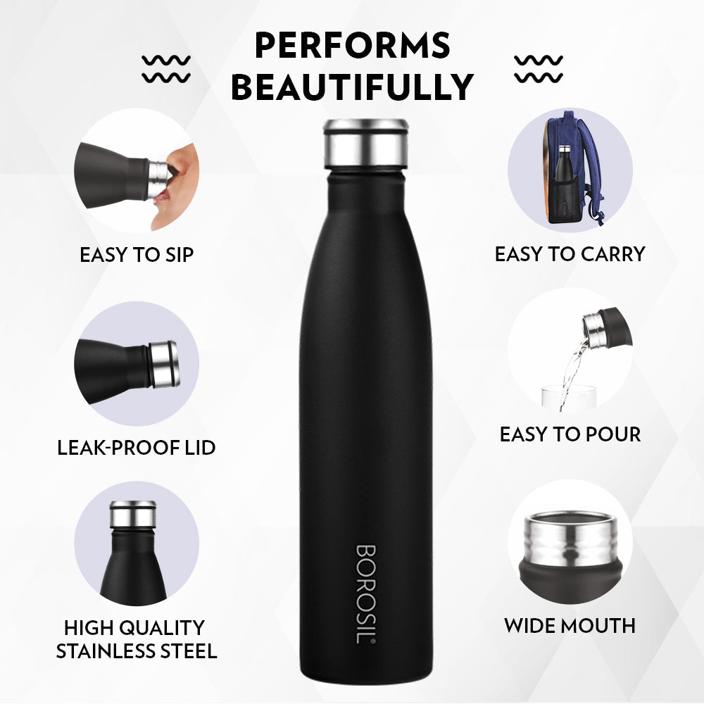 Borosil Fresh Single Wall Bottle, 900ml