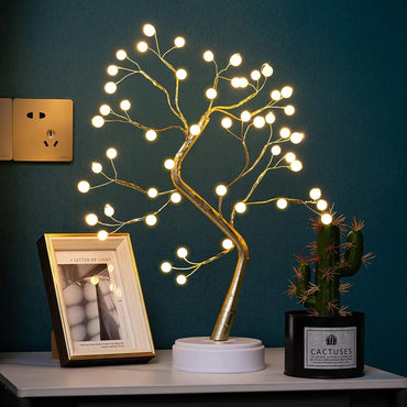 Tree Light with Touch Switch - Battery/USB Operated Decorative Lamp