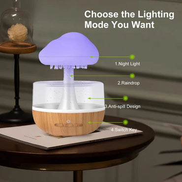 Rain Cloud Humidifier with 7-Color LED Night Light – For Bedroom, Nursery & Office