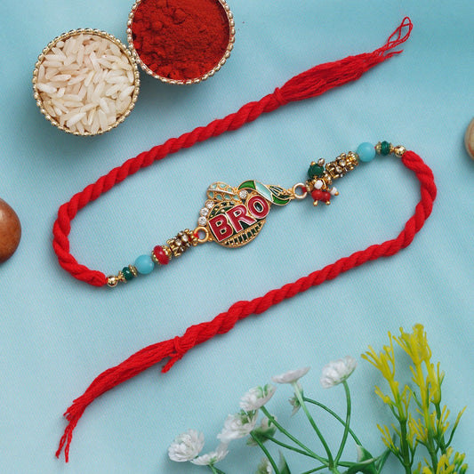 JaipurCrafts Premium Combo Of 1 Rakhi Set For Bhaiya And Bhabhi. Rakhi For Bhaiya Bhabhi, Lumba Rakhi For Bhabhi Rakshabandhan Gift