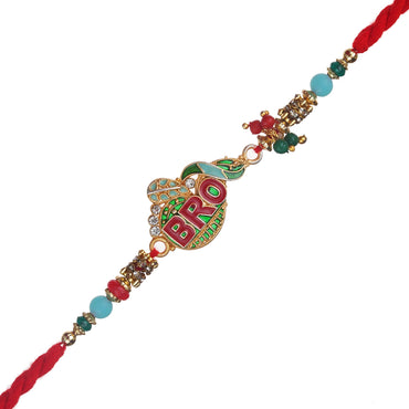 JaipurCrafts Premium Combo Of 1 Rakhi Set For Bhaiya And Bhabhi. Rakhi For Bhaiya Bhabhi, Lumba Rakhi For Bhabhi Rakshabandhan Gift