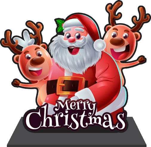 Webelkart Premium Santa MDF Merry Christmas Decorations for Table| Showpiece for Christmas Decoration,Tabletop Stand, Christmas Gift,Christmas Ornaments Gifts,Xmas Decor