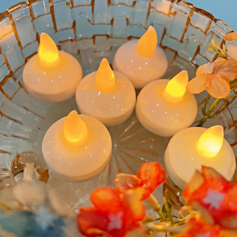 Floating LED Candles – Waterproof Flameless Lights for Decoration (Set of 12)