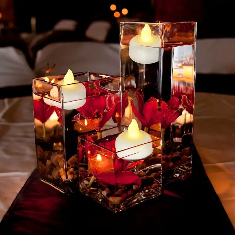 Floating LED Candles – Waterproof Flameless Lights for Decoration (Set of 12)