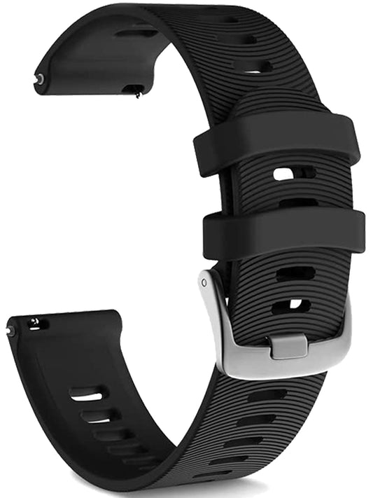 Zitel Bands for Garmin Forerunner 165/245/645, 55/158, Vivoactive 6/5/3/3S, Venu Sq/Sq 2, Venu 2 Plus, 20mm - Black