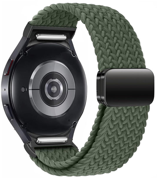 Zitel Band for Samsung Galaxy Watch 7 / 6 / 5 / 4, One Click No Gap Nylon Strap - Army Green