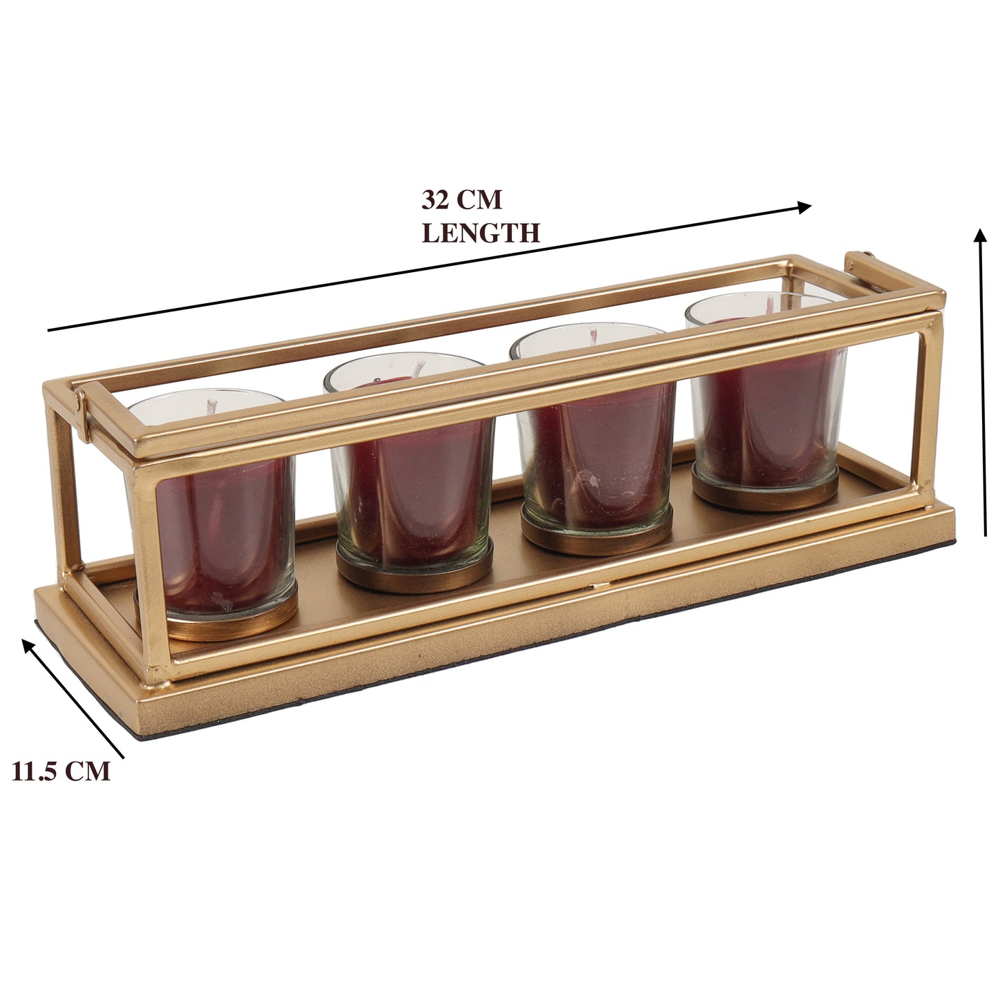 Votive Candle Stand with Scented Candles (Set of 4)