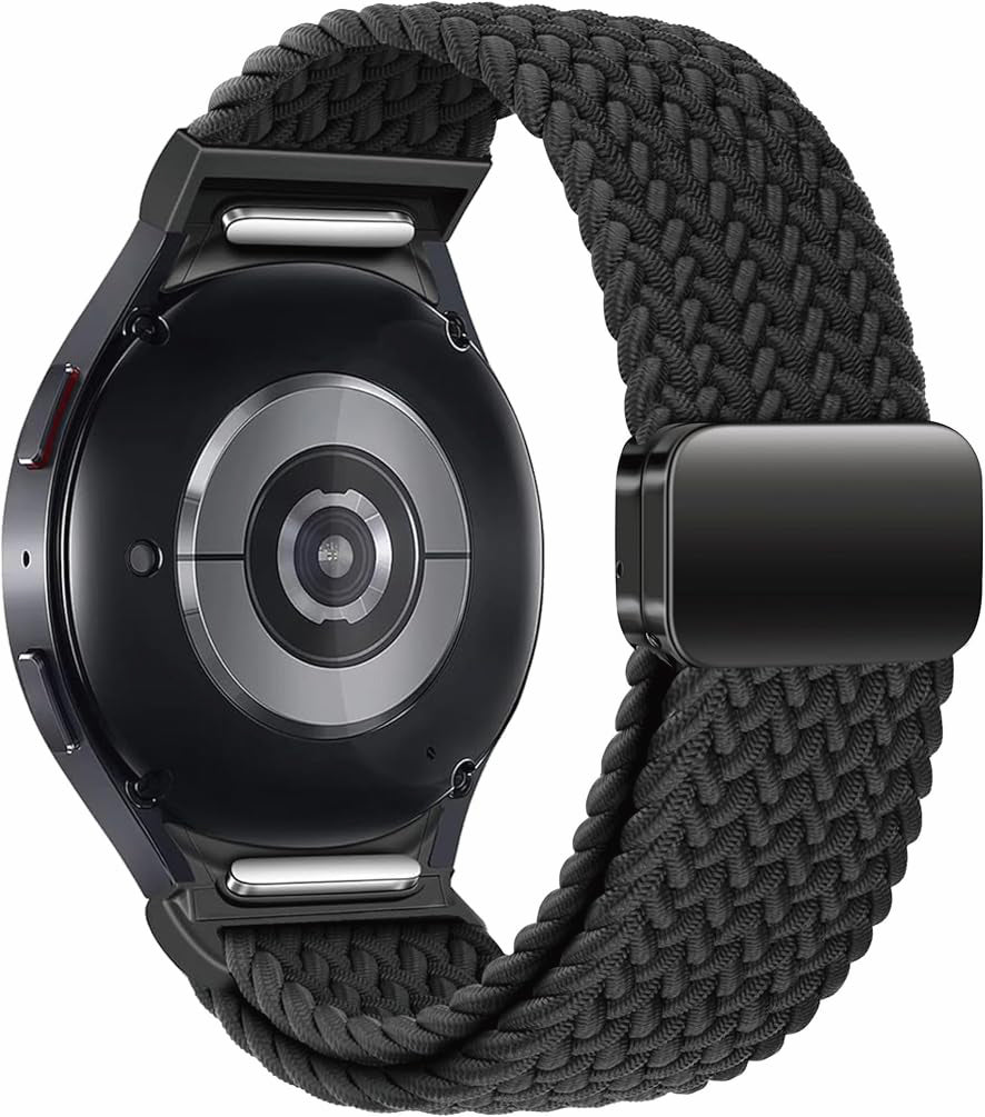 Zitel Band for Samsung Galaxy Watch 7 / 6 / 5 / 4, One Click No Gap Nylon Strap - Black