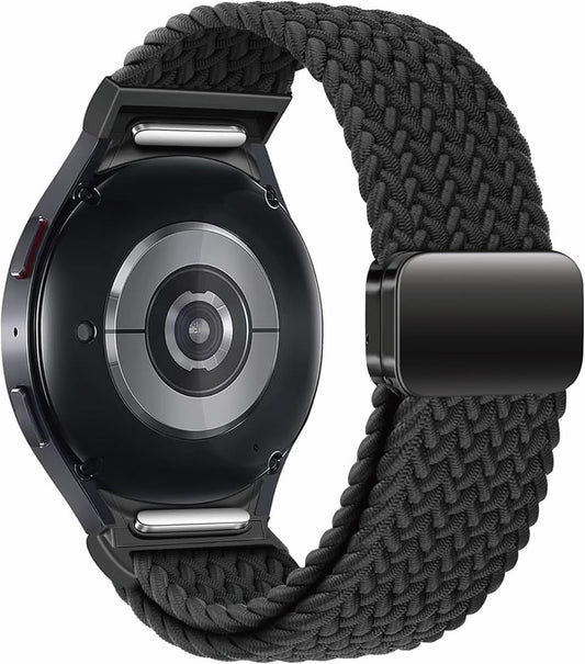 Zitel Band for Samsung Galaxy Watch 7 / 6 / 5 / 4, One Click No Gap Nylon Strap - Black