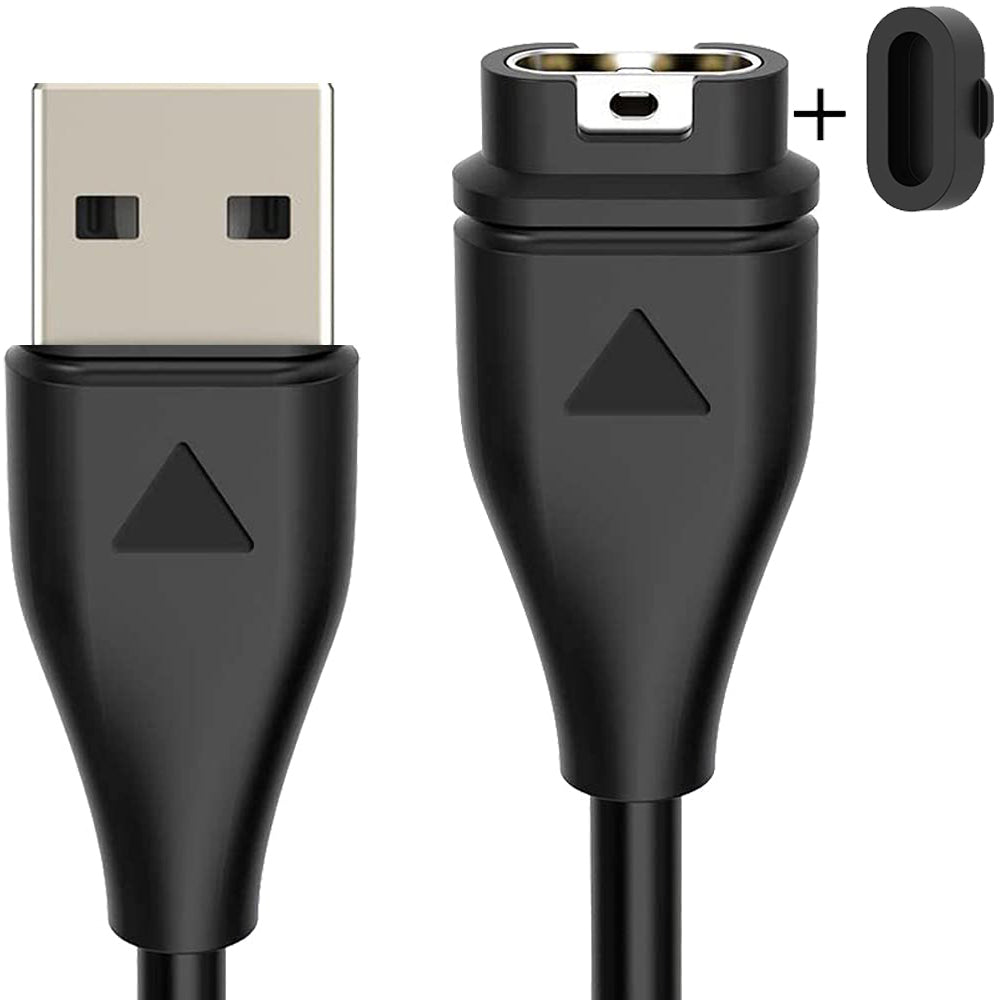 Zitel Charger for Garmin Fenix 6, 6S, 6X Pro Charging USB Cable With Dust Plug