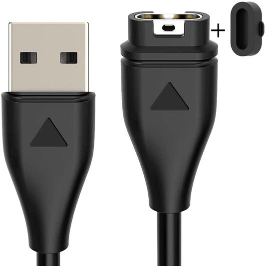 Zitel Charger for Garmin Fenix 6, 6S, 6X Pro Charging USB Cable With Dust Plug