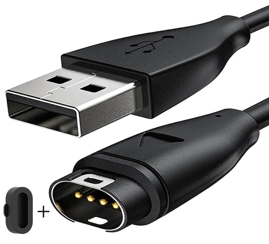 Zitel Charger for Garmin Forerunner 945, 955, 935, 745, 255, 245, 165, 55, 45, 45S Charging USB Cable With Dust Plug