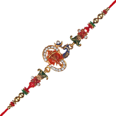 JaipurCrafts Combo Of 1 Rakhi Set For Bhaiya And Bhabhi. Rakhi For Bhaiya Bhabhi, Lumba Rakhi For Bhabhi Rakshabandhan Gift