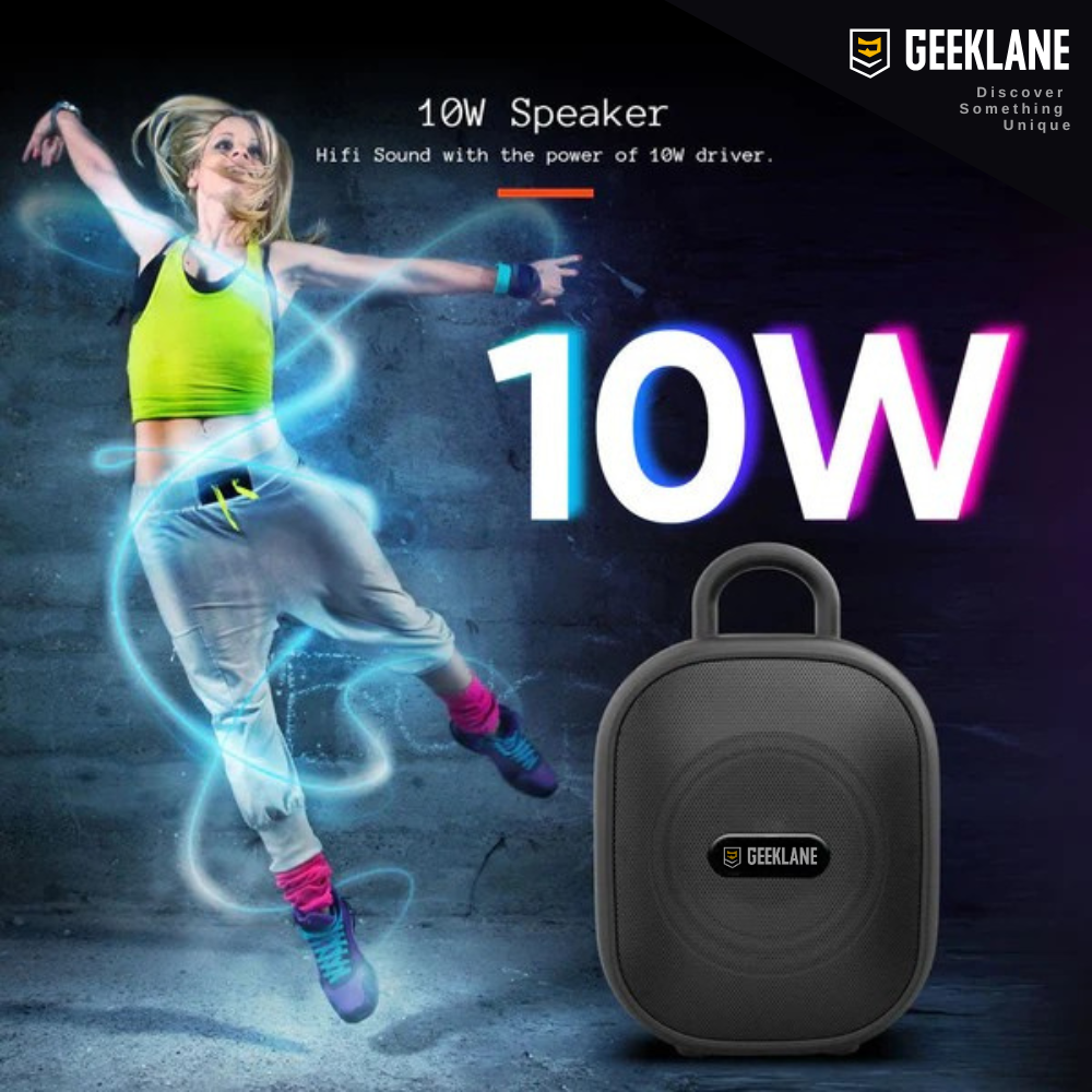 Nest: GL Exclusive 10W Wireless Pro Sound Portable Bluetooth Speaker with Thumping Bass, RGB Mood Light, TWS Pairing, BT v5.3 & Mic (10Hrs Playtime)