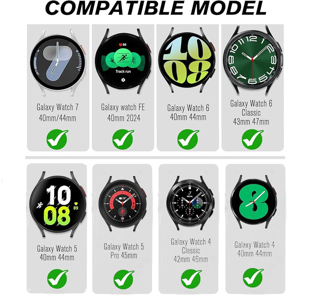 Zitel Band for Samsung Galaxy Watch 7 / 6 / 5 / 4, One Click No Gap Nylon Strap - Black