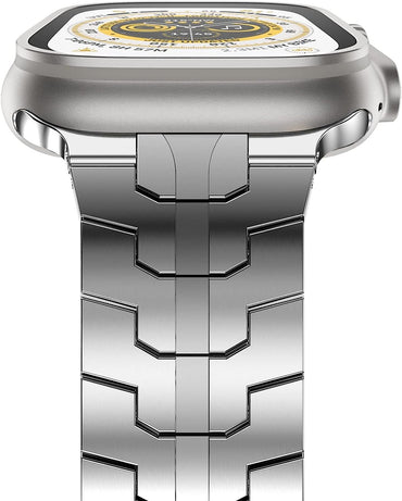 Zitel Metal Bands for Apple Watch Straps Ultra 2 / Ultra 49mm 46mm 45mm 44mm, Series 10 9 8 7 6 5 4 3 2 1 SE - Silver
