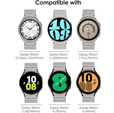 Zitel Band for Samsung Galaxy Watch 6, Watch 5, Watch 4, Stainless Steel No Gap Band - Titanium