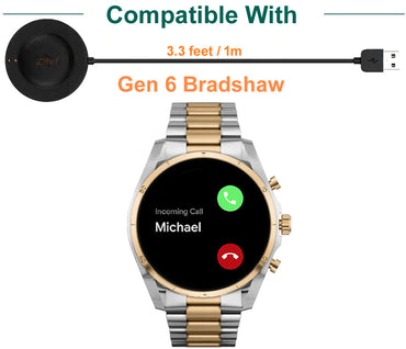Zitel Charging Cable for Michael Kors, Fossil Gen 6 Bradshaw Smartwatch
