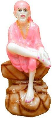JaipurCrafts Graceful Lord Sai Baba Showpiece - 20.32 cm (Polyresin, Multicolor)